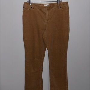 Coldwater Creek Tan Corduroy Jeans/Pants Size 16 EUC